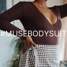 Load image into Gallery viewer, #MUSEBODYSUIT Long Sleeve Deep V Bodysuit Digital Pattern | US 2-14 | PDF Printable Instant Download Sewing Patterns
